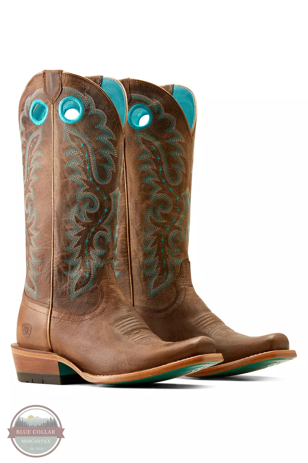 Ariat 10050889 Frontier Boon Western Boots in Pecan Brown Pair Profile View