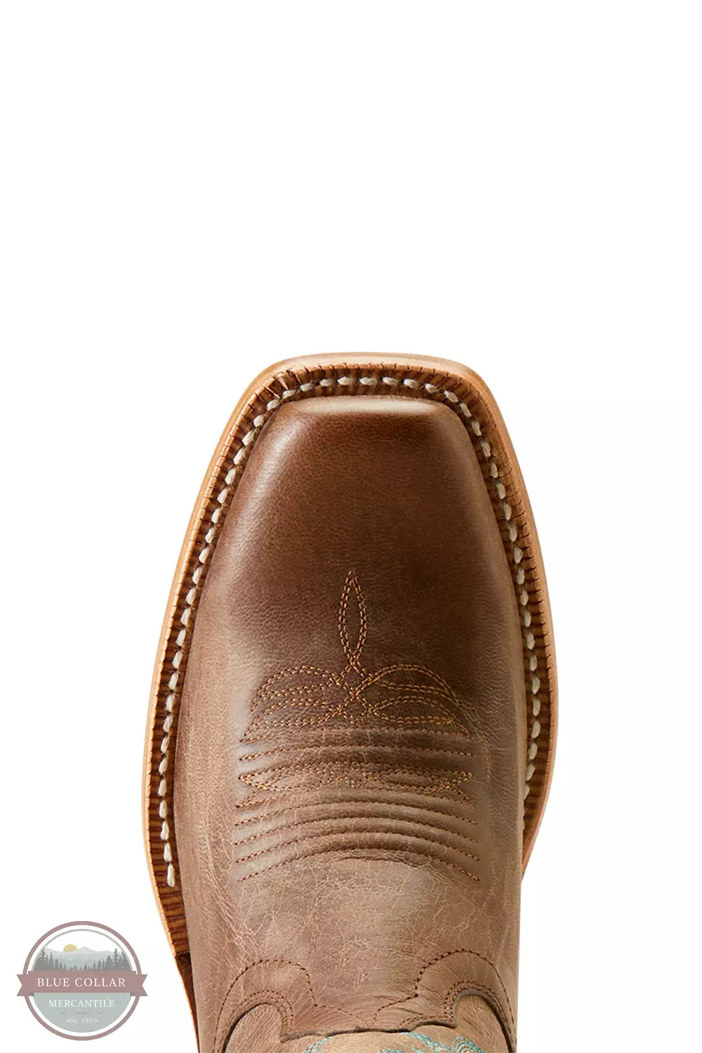 Ariat 10050889 Frontier Boon Western Boots in Pecan Brown Toe View