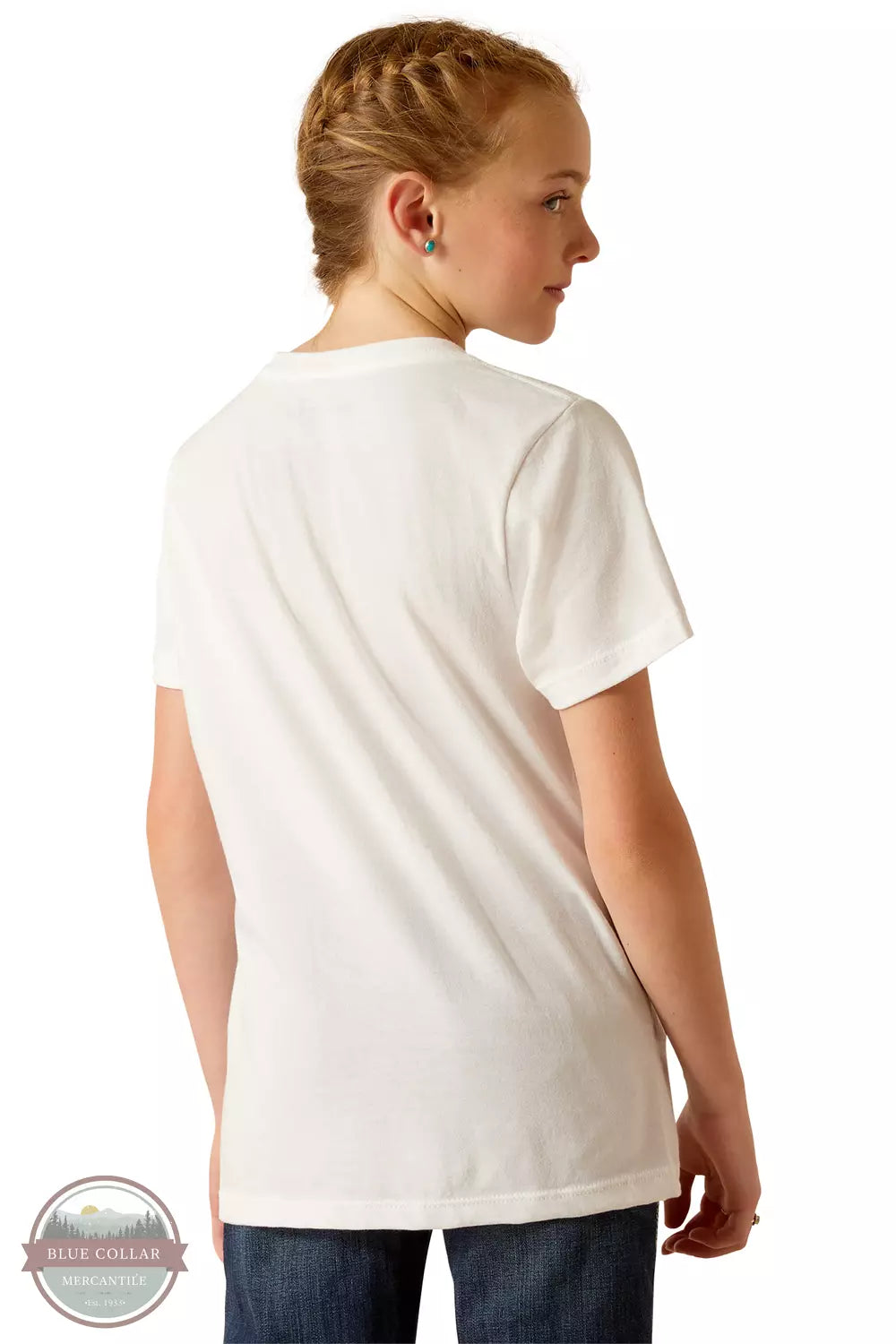 Ariat 10051427 Maternal Cow T-Shirt in White Back View
