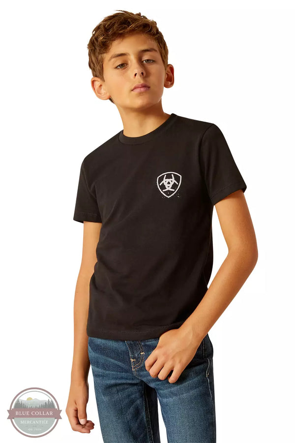Ariat 10051434 Cactus Flag T-Shirt in Black Front View