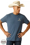 Ariat 10051457 Southwestern Bison T-Shirt in Sailor Blue Heather Front View