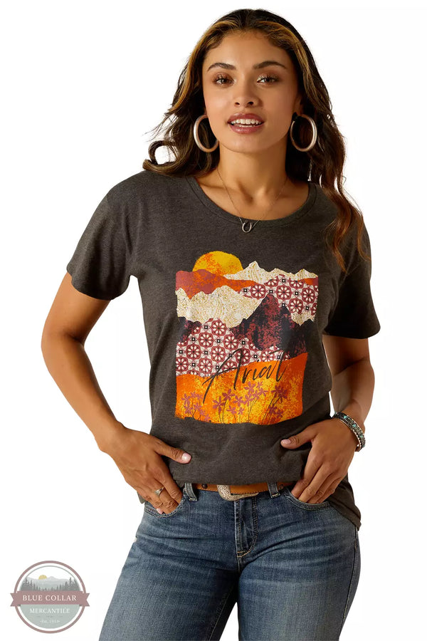 Ariat 10051771 Mountain Pattern T-Shirt Front View