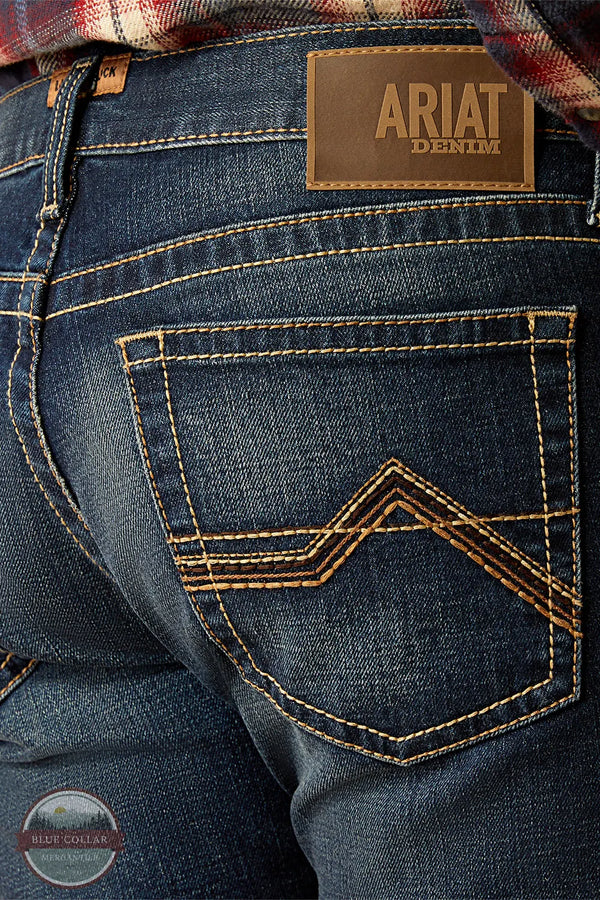 Ariat 10051869 M8 Gunner Slim Fit Men's Jeans rear pocket detail image