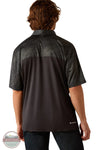 Ariat 10055071 Charger 2.0 Color Block Short Sleeve Polo Shirt in Black, rear