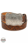 Ariat A1020467 Embossed Leather Belt with Buckle Front View