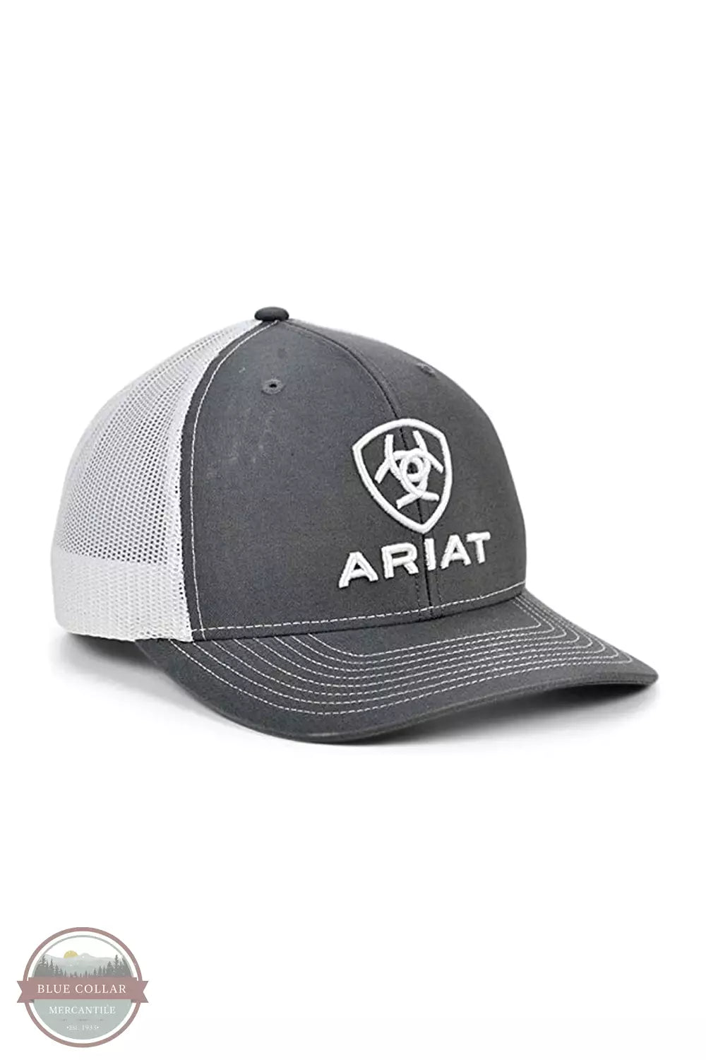 Ariat A300003206 Shield Logo Cap in Grey Profile View
