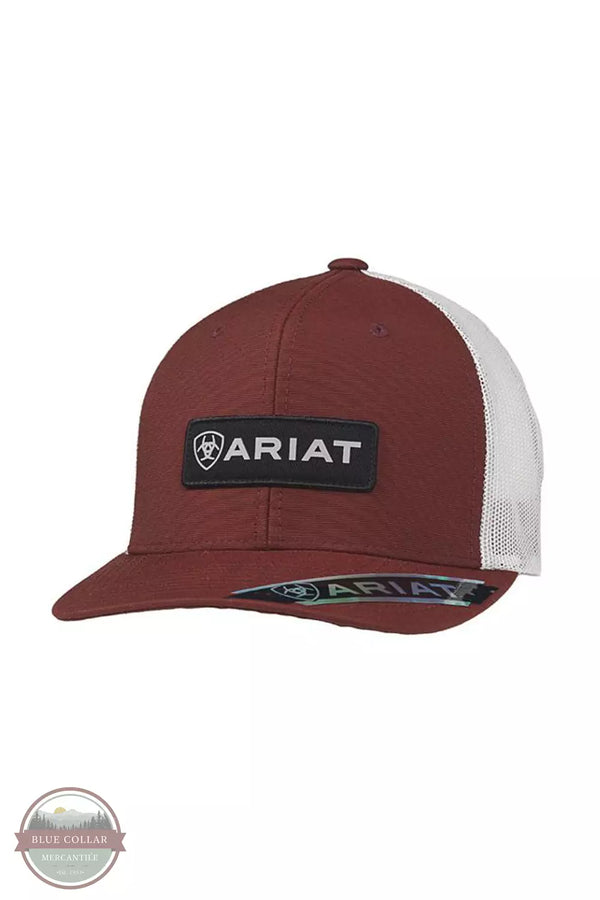 Ariat A300015504 Snap Back Rectangle Logo Cap in Red Profile View