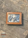 Ariat A3544408 Basket Weave Bi-Fold Wallet & Money Clip with Floral Embossing Back View