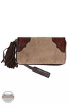 Ariat A770011002 Audrey Clutch Wallet with Floral Embroidery & Fringe in Brown Back View