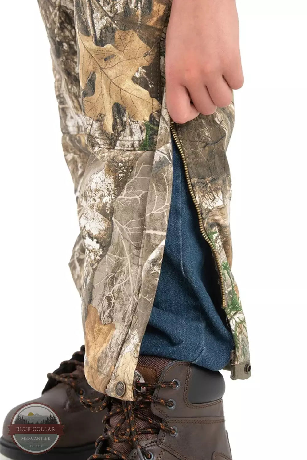 Berne BB21EDG Youth Camo Softstone Insulated Bib Overall Detail View
