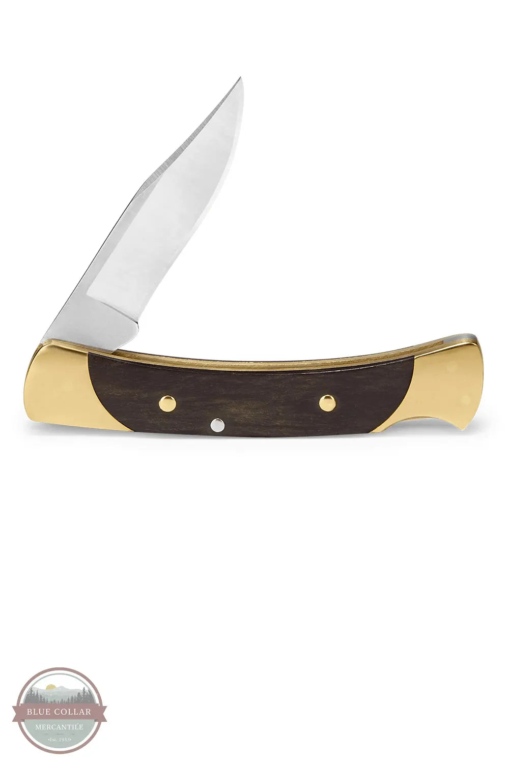 Buck Knives 0055BRS-B The 55™ Wooden Handle half opened