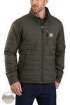 Carhartt 102208 "Gilliam" Rain Defender® Relaxed Fit Lightweight Insulated Jacket in MOSS color on Model
