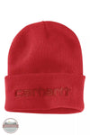 Carhartt 104068 Knit Insulated Logo Graphic Cuffed Beanie Red Barn