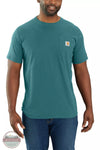 Carhartt 104616 Big & Tall Force® Relaxed Fit Midweight Short-Sleeve Pocket T-Shirt Sea Pine Front View