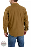 Carhartt 105419 Rugged Flex® Relaxed Fit Canvas Fleece Lined Shirt Jac in B33, back view