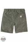 Carhartt 105841 Rugged Flex Relaxed Fit Canvas Work Shorts Dusty Olive Back View