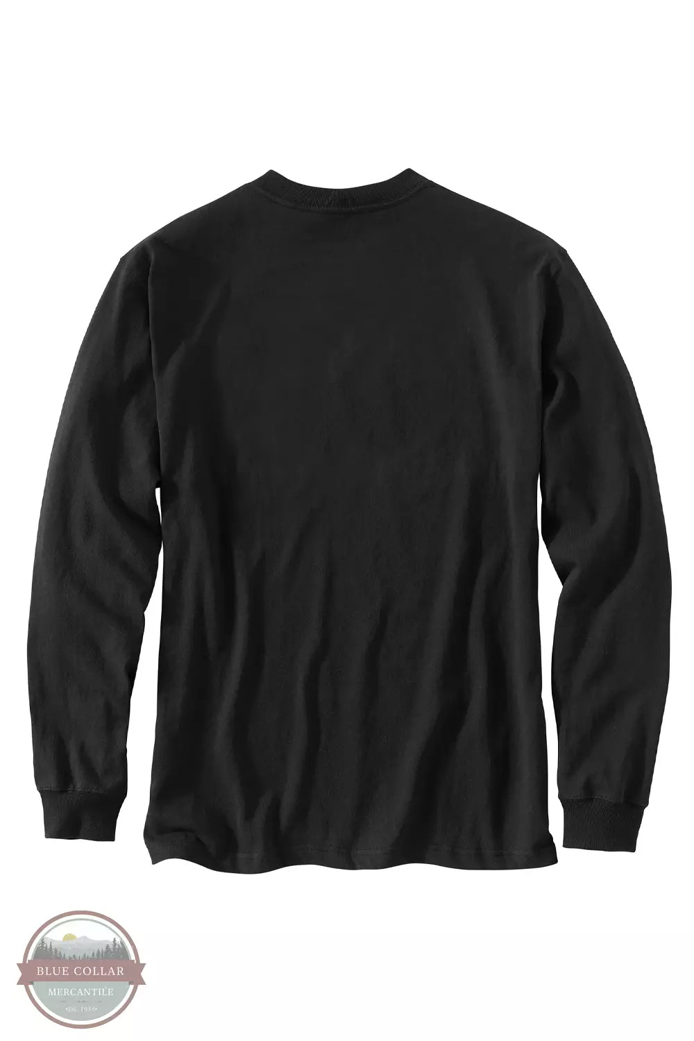 Carhartt 105954 Loose Fit Heavyweight Outlast Graphic Pocket Long Sleeve T-Shirt Black Back View