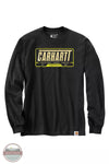 Carhartt 105954 Loose Fit Heavyweight Outlast Graphic Pocket Long Sleeve T-Shirt Black Front View