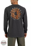 Carhartt 105957-CRH Loose Fit Heavyweight Hunt Graphic Long Sleeve T-Shirt in Carbon Heather Model Back View