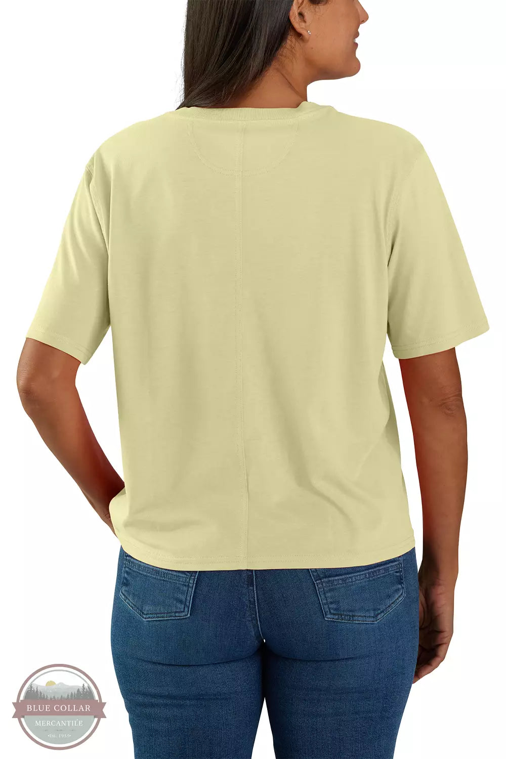 Carhartt 106122 Tencel Fiber Loose Fit Short Sleeve T-Shirt Dried Clay Back View