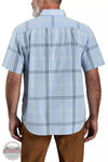 Carhartt 106140 Loose Fit Midweight Short Sleeve Plaid Shirt Fog Blue Back View