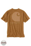 Carhartt 106149 C Graphic Relaxed Fit Heavyweight Short Sleeve T-Shirt Carhartt Brown Back View