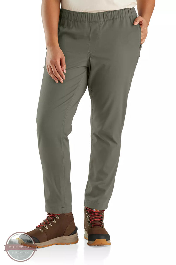  Carhartt 106194 Force Relaxed Fit Ripstop Work Pants Dusty Olive Front View