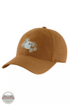 Carhartt 106271 Canvas Floral Graphic Ball Cap Carhartt Brown Front View