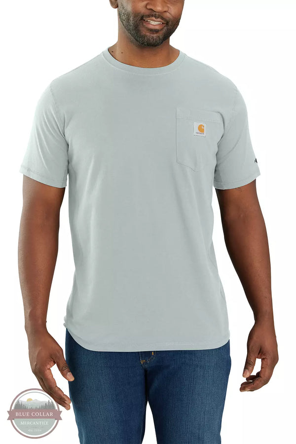Carhartt 106652 Force Relaxed Fit Midweight Short Sleeve T-Shirt Dew Drop Front View
