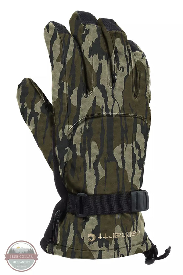 Carhartt A528/GL0528M Hunt Waterproof Insulated Gauntlet Gloves in Camo Top View