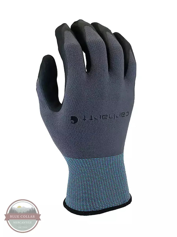 Carhartt A661/GN0661 All Purpose Nitrile Grip Gloves in Gunmetal Top View