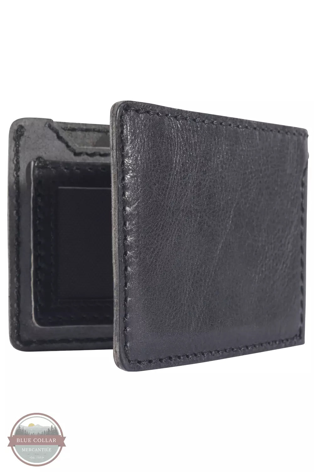 Carhartt B0000400 Patina Leather Bi-Fold Wallet Black Back View