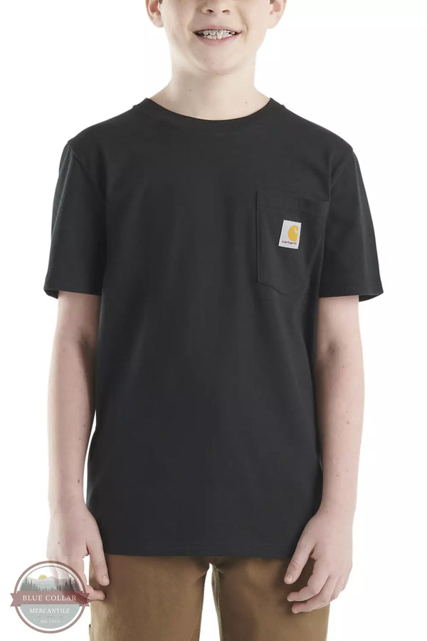 Carhartt CA6437 Short Sleeve Pocket T-Shirt Caviar Black Front View