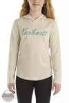 Carhartt CA9981 Long Sleeve Hooded Cursive Logo T-Shirt Malt Front View