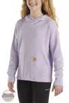 Carhartt CA9982 Long Sleeve Thermal Hoodie Lavender Profile View