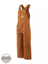 Carhartt CM8603-D15 Youth Duck Bib Overalls in Carhartt Brown Profile View