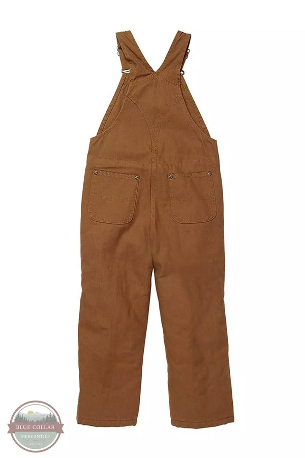 Carhartt CM8625-D15 Youth Quilted Duck Bib Overalls in Carhartt Brown Back View