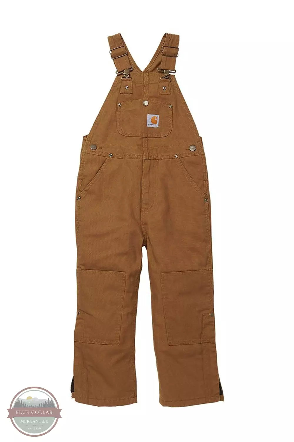 Carhartt CM8625-D15 Youth Quilted Duck Bib Overalls in Carhartt Brown