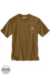Carhartt K87 Loose Fit Heavyweight Short Sleeve Pocket T-Shirt Basic Colors Oiled Walnut Heather Front View