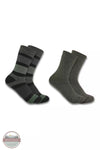 Carhartt SC3152W Heavyweight Crew Sock 2-Pack Assorted Olive Side View