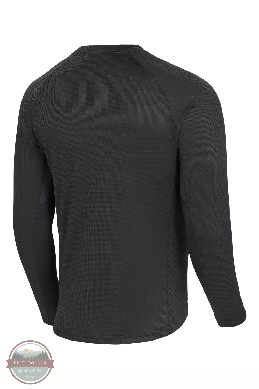 Carhartt UM0223M Force Midweight Micro-Grid Long Sleeve Base Layer Top Black Back View