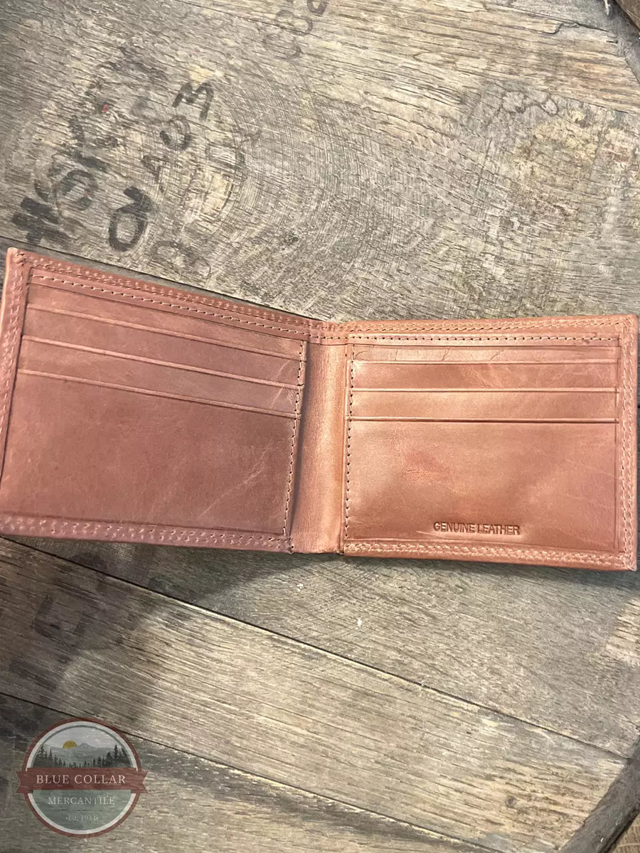 Carolina 4012C Bi-Fold Wallet in Brown Inside View