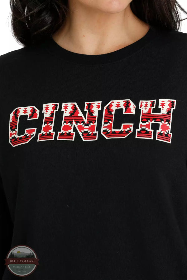 Cinch MAK7905002 BLK Cinch Logo Sweatshirt in Black Detail View