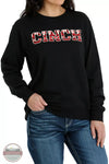 Cinch MAK7905002 BLK Cinch Logo Sweatshirt in Black Profile View