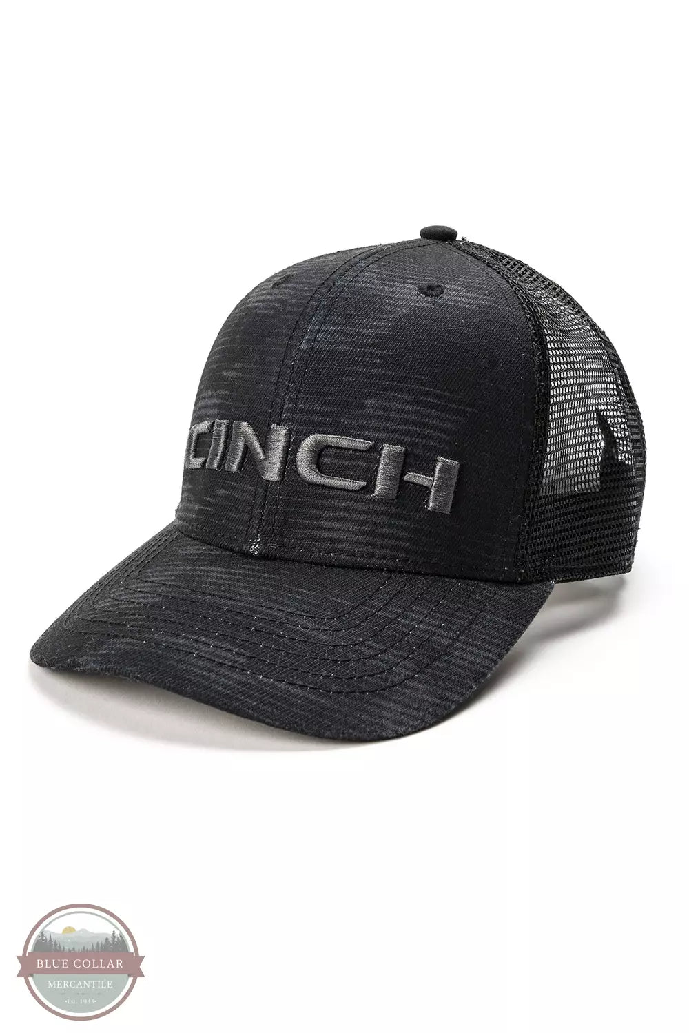 Cinch MCC0038021 BLK Black Logo Trucker Cap Profile View