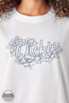 Dickies FS304WH Floral Graphic Boxy T-Shirt in White Detail View