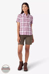 Dickies FS307 Plaid Woven Shirt Lilac Herringbone Full View