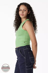 Dickies FSR62AR2 Graphic Cropped Tank Top in Apple Mint Side View