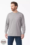Dickies WL22B Logo Graphic Long Sleeve Pocket T-Shirt Heather Gray Front View