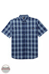 Dickies WS551 Flex Short Sleeve Woven Plaid Work Shirt Coronet Blue Front View